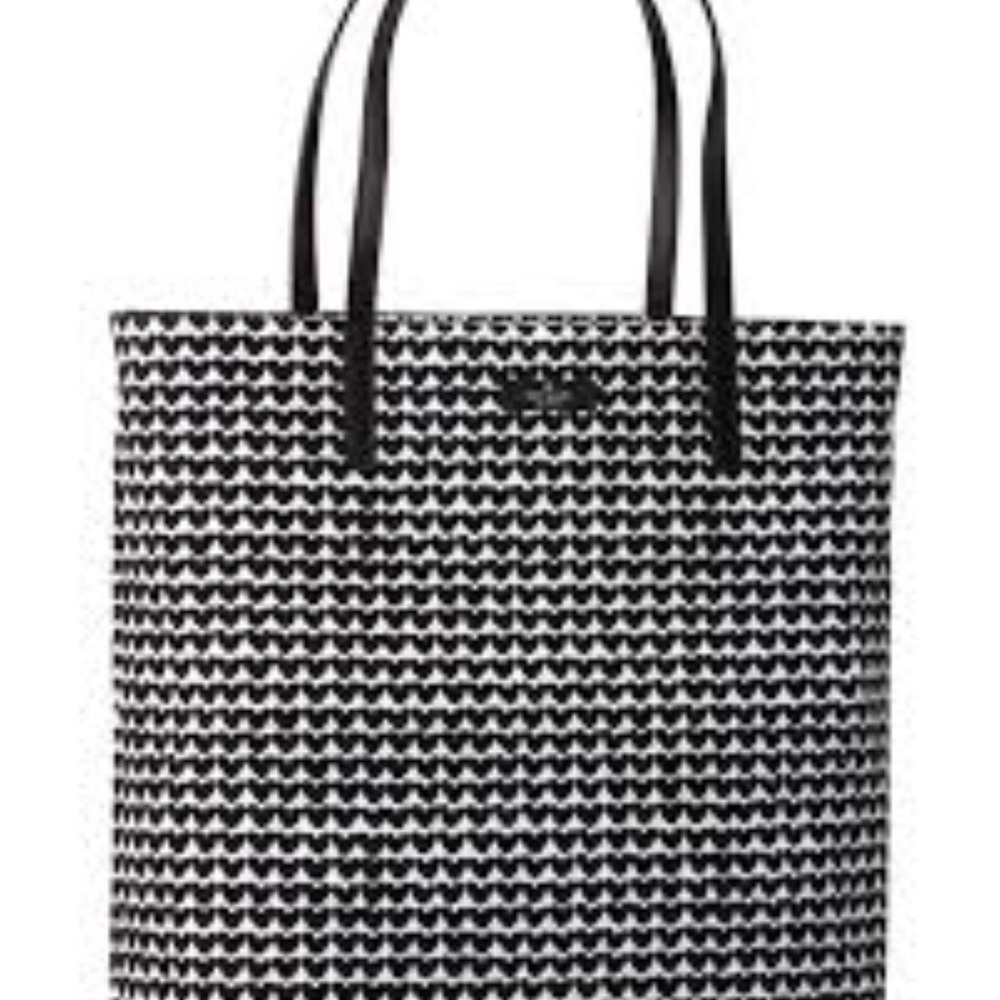 KATE SPADE NEW YORK BON SHOPPER HEART PRINT TOTE BAG